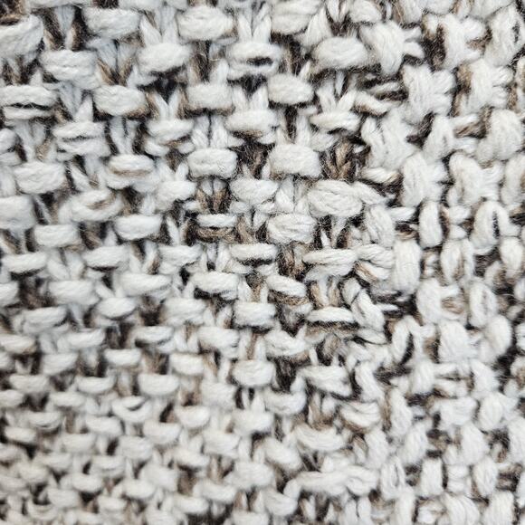 VTG J.Crew Womans Handknit Lambs Wool Cardigan Sweater Marble Brown Fisherman XS - Picture 3 of 16